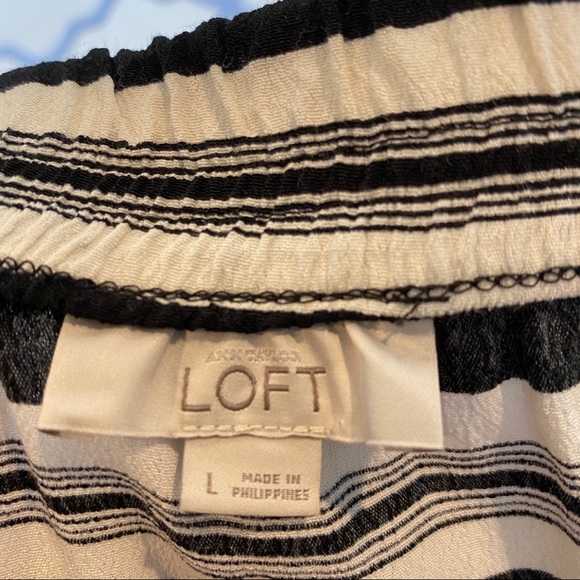Loft Black & White Striped Skirt - Picture 5 of 5